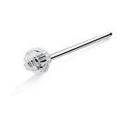 Woolen Ball Shaped Silver Straight Nose Stud NSKA-621